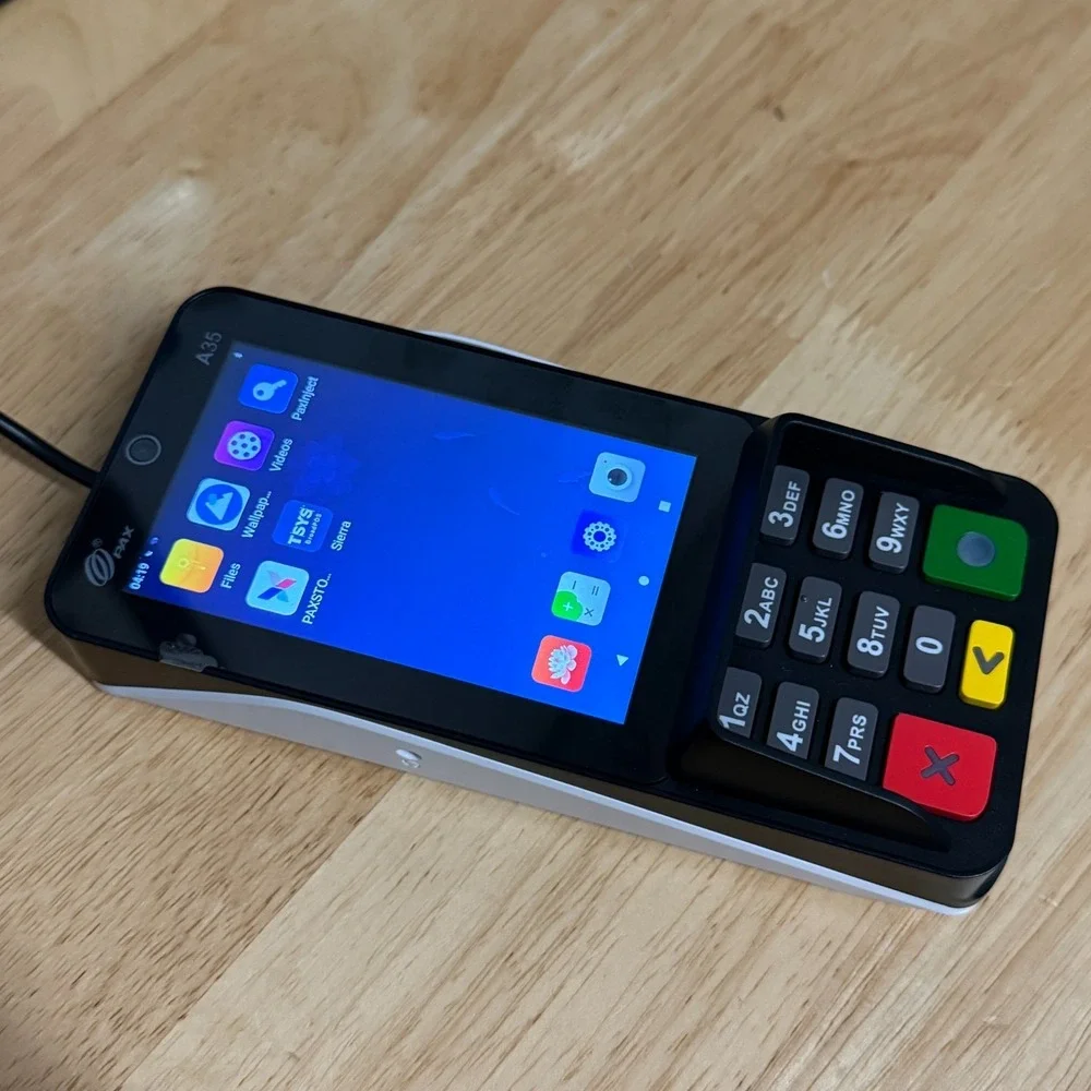 PAX A35 A35-0BA-RD6-00AA Smart POS Terminal USB Android No Cables